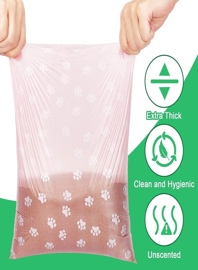 Styllent 5 Roll & Case Pet Supply Poop Bags for Dogs with Dispenser, 75 Count - Leak-Proof Dog Waste Bags and Bone-Shaped Dog Poop Bags Holder for Leash - Rainbow with Paw Prints, 12.5" x 8.5" - Image 3